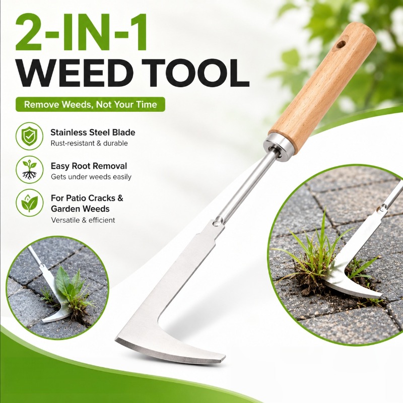 Gardening Tools Used For Weeding - Onkruidverwijderingsgereedschap van roestvrij staal L-vormig multifunctioneel