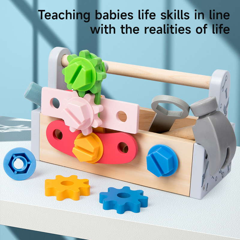Gardening Tools For Toddlers - Kinderen Gereedschapskist Houten Speelgoed DIY Schroef