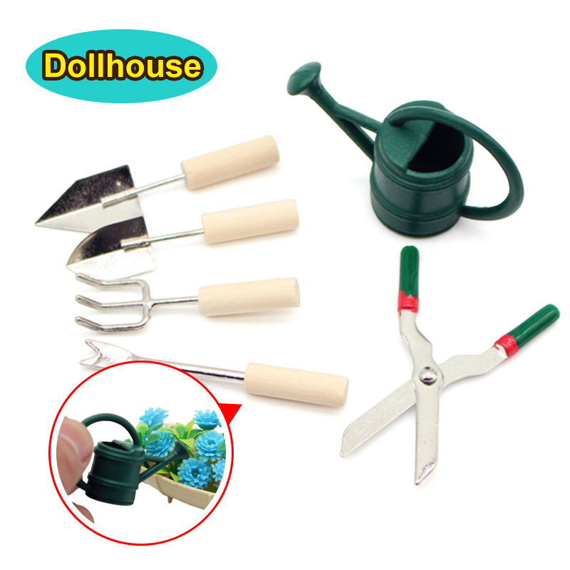 Gardening Tools For Home - 1/12 Poppenhuis Simulatie Gieter Spade Schaar