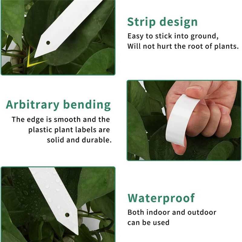 Gardening Tools Labeled - REST 200 stuks plastic plantenkwekerij etiketten