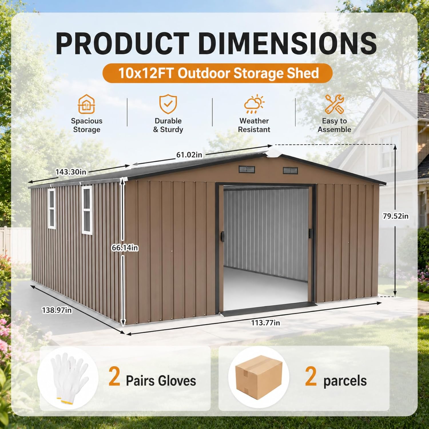 Metalen opslagberging 10x12FT  - Gardening Tools In recensie en prijs