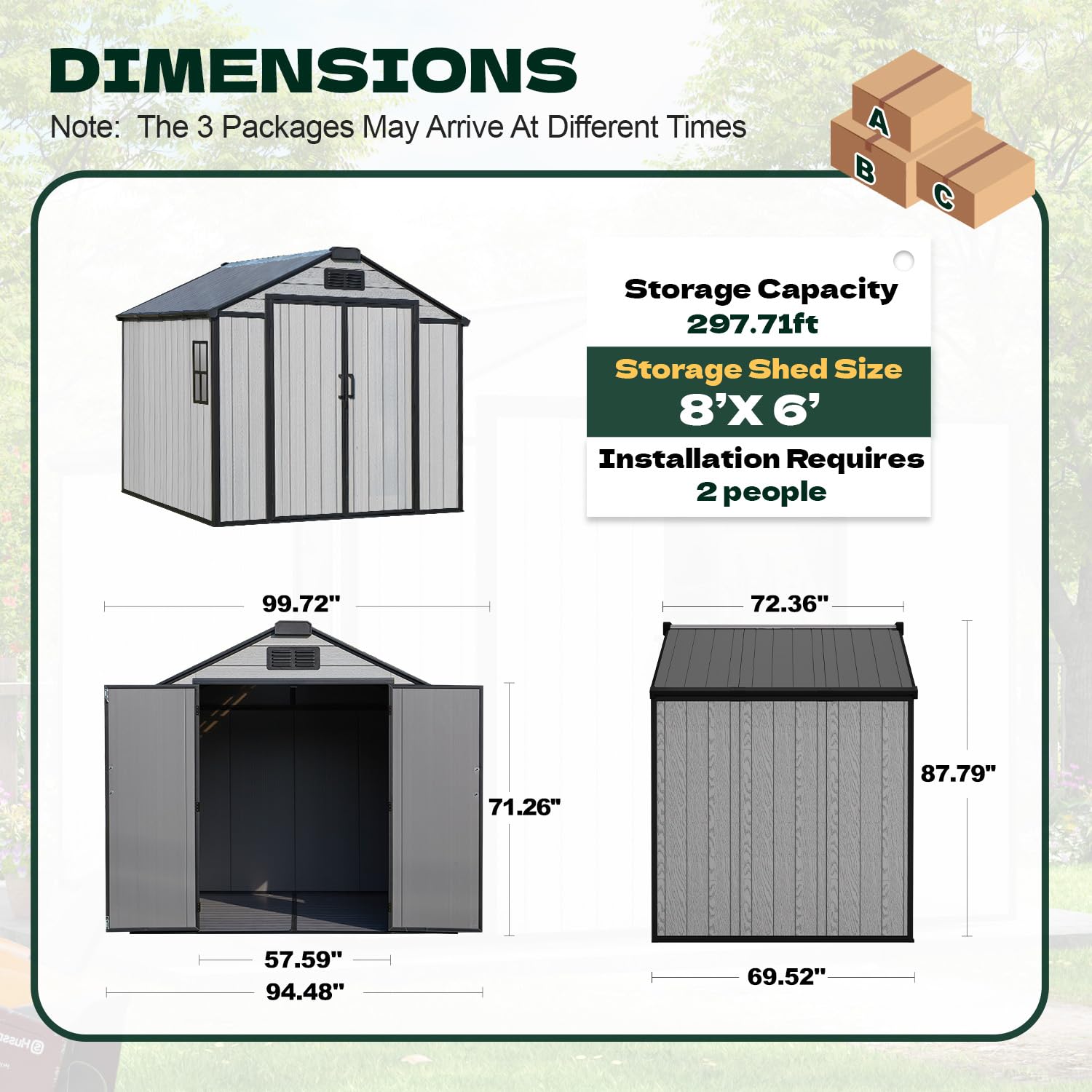 8x6 FT hars buitenberging met  - Gardening Tools In recensie en prijs