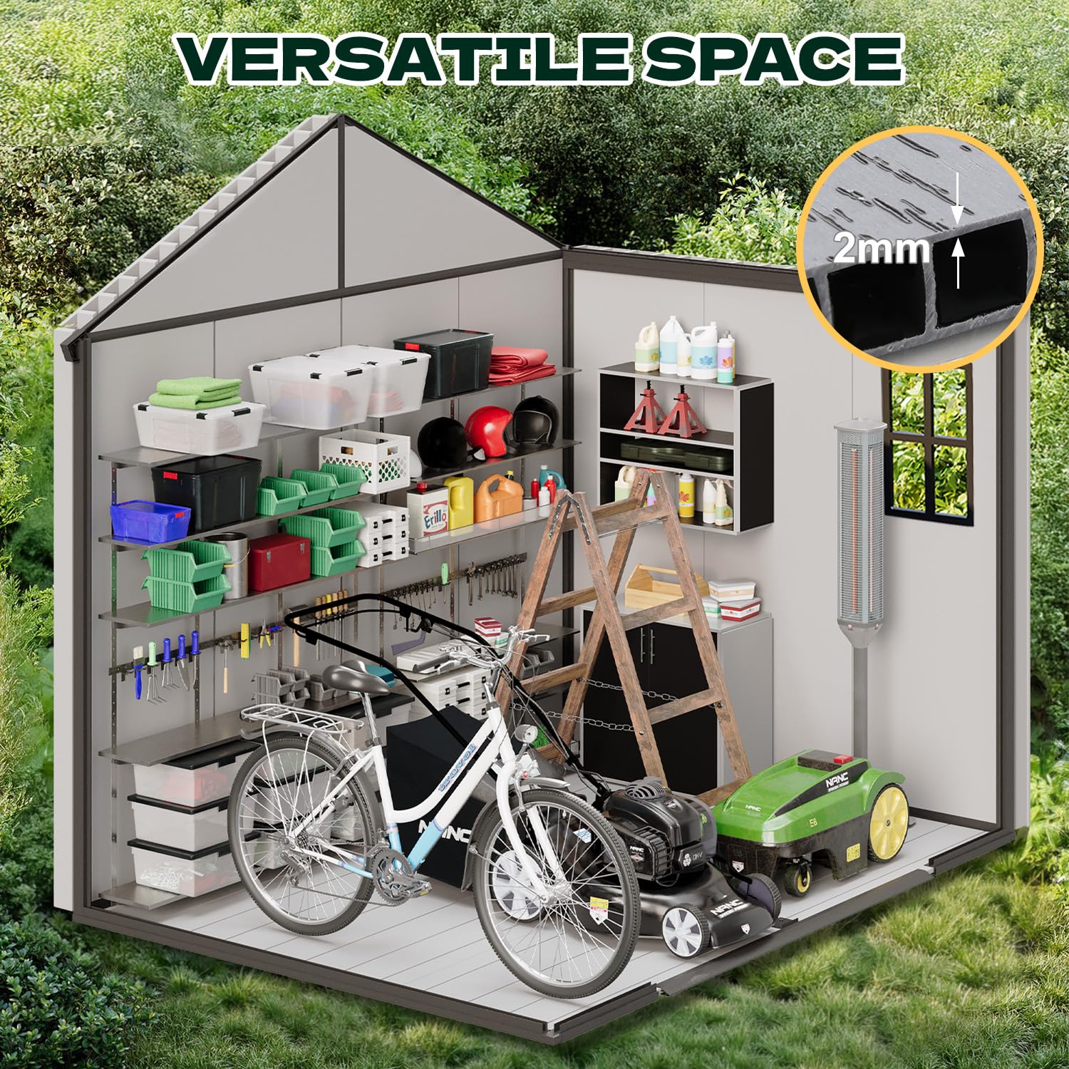 8x6 FT hars buitenberging met  - Gardening Tools In recensie en prijs