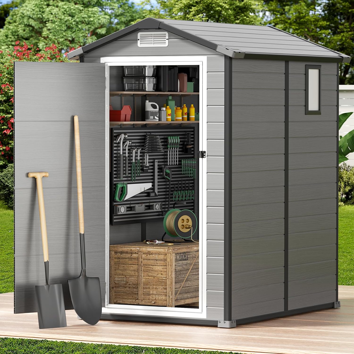 Buitenberging met vloer, geree - Gardening Tools In recensie en prijs