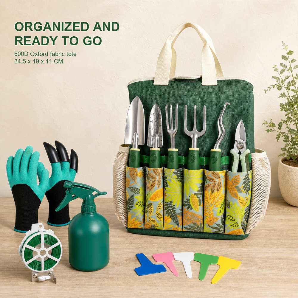 Zoe 16-delige tuinset van alum - Gardening Tools Labeled recensie en prijs