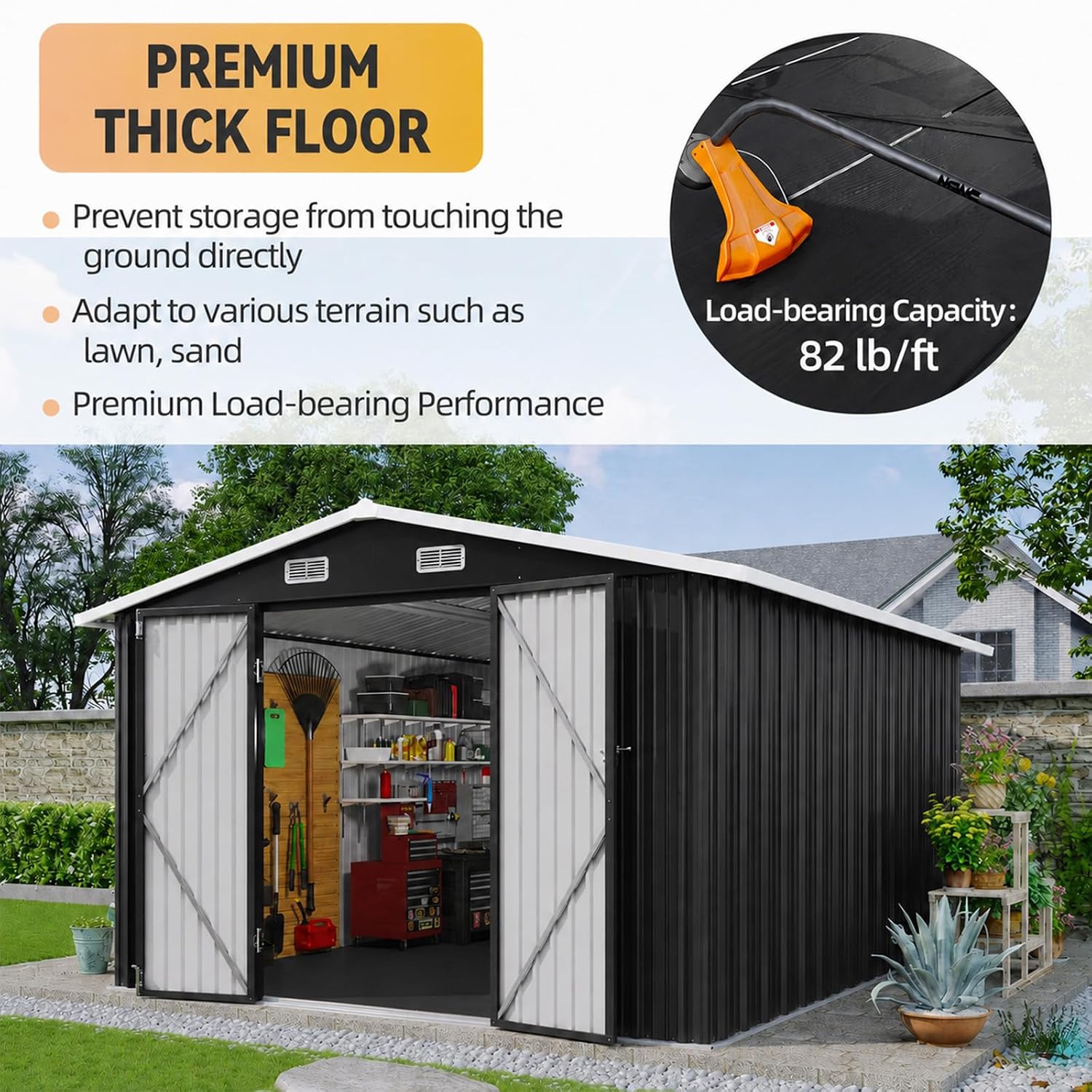 10x12FT metalen buitenshuisber - Gardening Tools In recensie en prijs