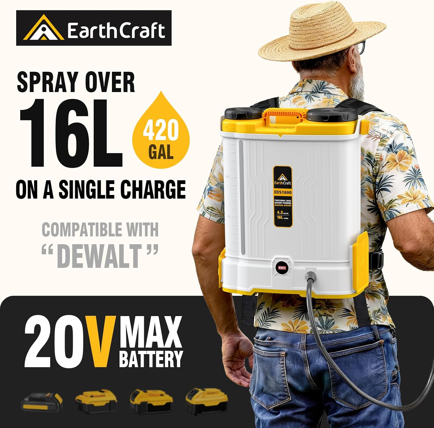 4,2 liter accu-aangedreven rug - Gardening Tools Equipment recensie en prijs